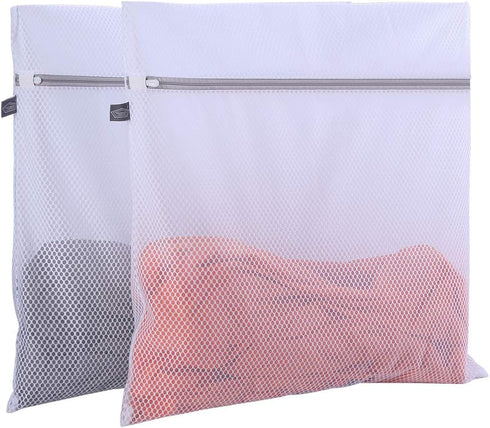 Kimmama Oversize Mesh Laundry Bags - Large Delicates Bag for Washing Machine, Jumbo Sack for Clothes, Bed Sheets, Toys