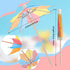 40 Pieces Cocktail Umbrellas for Summer Drinks, Colorful Tropical Paper Umbrellas with Bamboo Toothpicks for Bar Party