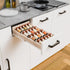 Yieach 4 Pack 9" 17.7" Adjustable Narrow Spice Rack for Drawer - Expandable From to - Acrylic Drawer Seasoning