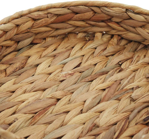 Fruit Tray Weaving by Grass, Round Bins for Vegetable and Arts and Crafts, Large