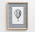 6Pcs Sailboat 12"x16" Vintage Transportation Nursery Wall Art Navy Blue Hot Air Balloon Biplane Train Truck Pictures