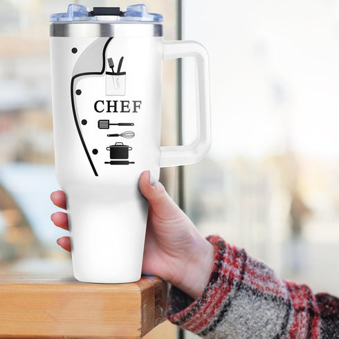 Chef Gifts for Men Women, 40 oz Coffee Tumbler, Culinary Gift Ideas for Chefs and Cooking Lovers