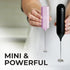 Zulay Kitchen Powerful Mini Milk Frother, Electric Hand Mixer, Portable Wand for Coffee, Pink