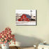 Rustic Farmhouse Canvas Print - Country Red Barn Pictures Wall Art with Windmill and Highland Cow for Kitchen Living