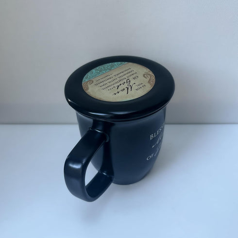 Man of Faith Ceramic Mug and Coaster Set, 14 Ounce, by Abbey Gift