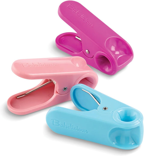 Decorating/Icing Bag Clips, Multi-Color, Set of 3, 1 x 1.5 x 2.75 inches