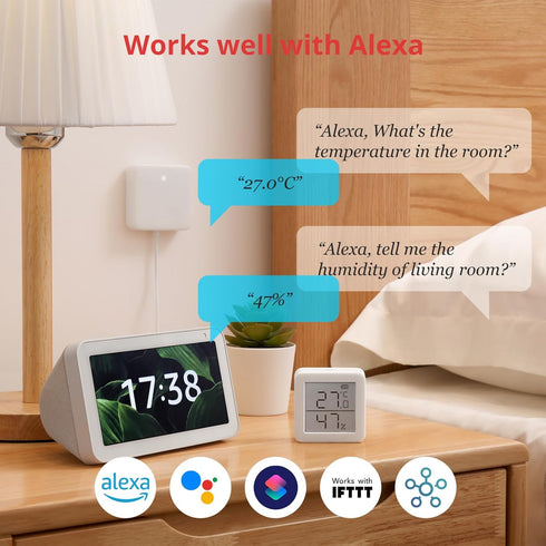 SwitchBot WiFi Hygrometer Thermometer with Hub, Indoor Wireless Temperature Humidity Sensor, Compatible with Alexa