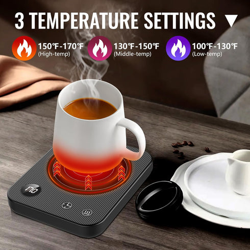Warmer,3-Temp Settings Mug Coffee Mug Warmer,Automatic Shut Off Coffee Warmer,Mug Warmer for Desk with Anti-Scalding