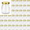 Encheng Glass Yogurt Container With Lids,7oz Clear Glass Jars With Airtight Lids,Small Glass