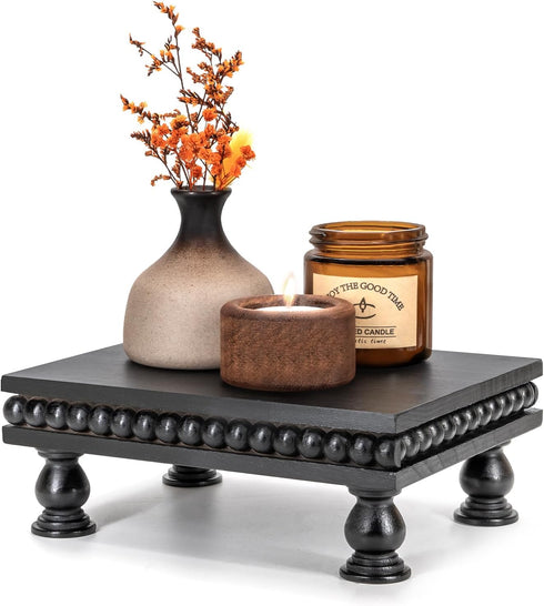 EOSAHR Pine Wood Display Riser for Room Decor Farmhouse Pedestal Stand with