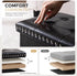 16x12x12 oakvivo Small Storage Ottoman Foot Rest Stool, in Foldable Leather Footstool Storage Bench with Rivet Design