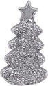 MARIPOSA DOTTY CHRISTMAS TREE NAPKIN WEIGHT | SILVER | HANDMADE IN MEXICO | RECYCLED SANDCAST ALUMINUM