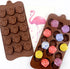 2PCS Non-Stick Candy Silicone Moulds, 15-Cavity Mini Flower Shape Molds for Chocolate Baking, Party & Wedding Gifts