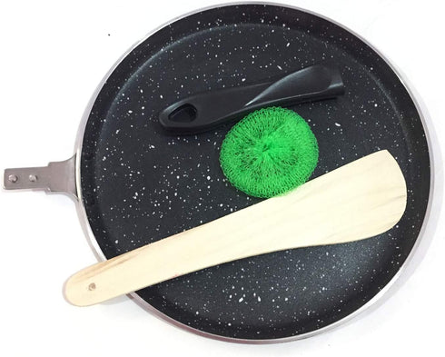 G&D Non-Stick Dosa Tava Griddle, Indian Style Nonstick Pan, Thickness 4mm, Round Griddle Cookware