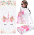BOAO Unicorn Beach Towel for Girls - Microfiber Quick Dry Towel for Kids, Rainbow Bath Towel (Glitter Pink, Cute Style)