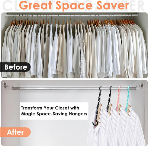 Closet Organizers and Storage, 8 Pack Upgraded Cascading Hangers for Heavy Clothes, Magic Closet Organization