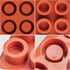 JOERSH 2Pcs Cookie Shot Glass Mold, 6-Cavity Round Silicone Mold for Chocolate, Candy, Pudding, Mousse Dessert