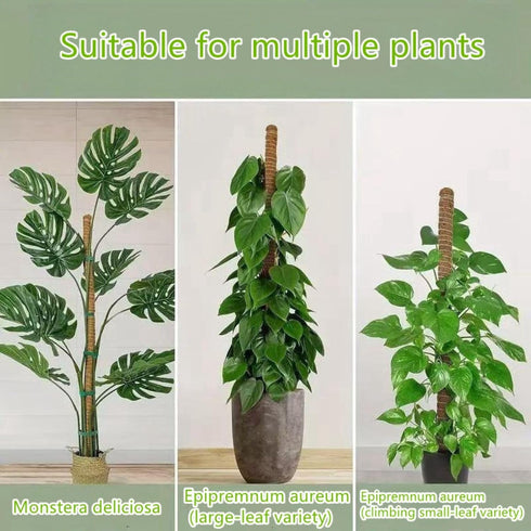 Pole,2 Pack 27 Inch 7mm Moss Monstera Plant Support, Upgraded Aluminum core Moss Poles for Climbing Indoor Plants DIY