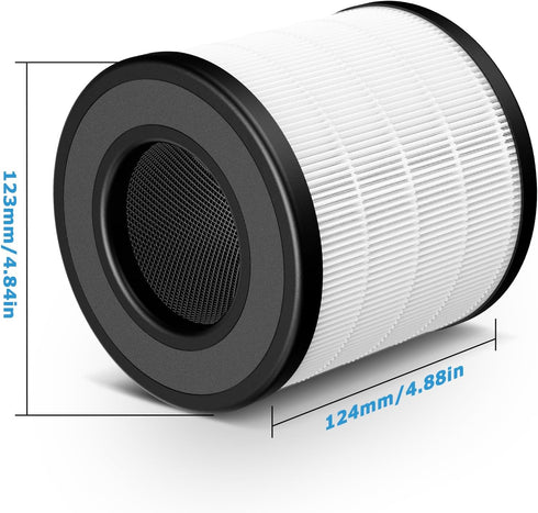 PU-P05/AC201B True HEPA Replacement Filter for FULMINARE PU-P05 and Purivortex AC201B Air Purifiers, 4-Pack