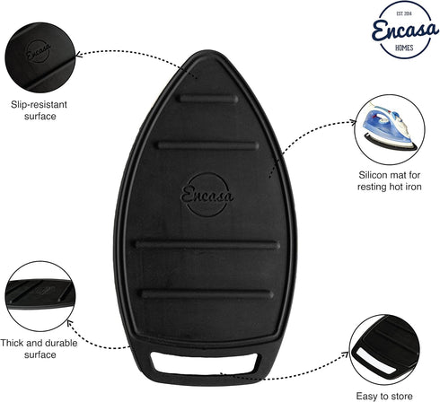Encasa Homes Silicon Mat for Hot Iron Rest - Heat Resistant, Anti-Slip Pad for Protecting Your Table
