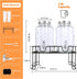 1 Parties-Set 2,Drink Gallon Glass Drink Dispensers For of Dispenser with Fruit Infuser & Stand,Juice or Beverage