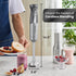 Elite Gourmet EHB1300 Cordless Rechargeable Hand Blender, Stainless Steel Blade, Variable Speed Blending, One-Touch