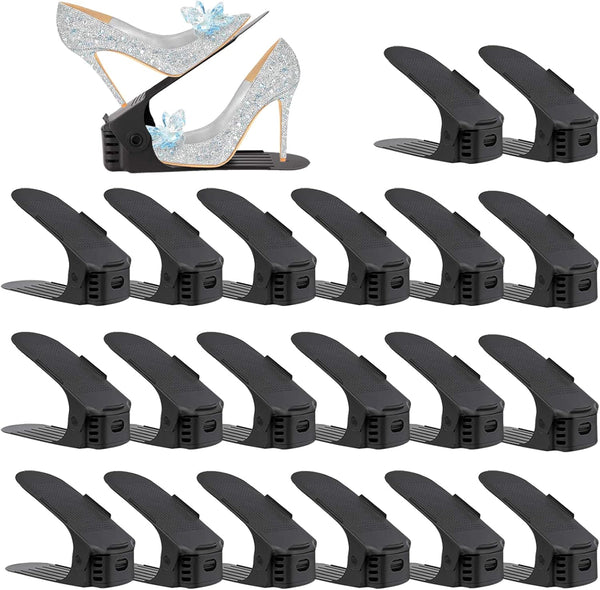 Soerreo Shoe Slot Storage Box Adjustable Shoe Rack Save Space Suitable for High