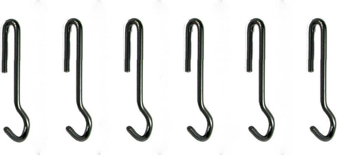 Enclume Set of 6 Angled Pot Hooks, Use with Pot Racks, Hammered Steel