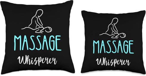 Massage Whisperer Relaxation Spa Masseur Chiropractor Throw Pillow, 16x16, Multicolor