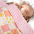 50 60 Inches Baby Blanket for Boys Girls, Super Soft Double Layer Mink Blankets with Dotted Backing, Lattice Sun