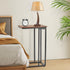 C-Shaped End Table, for Living Room, Bedroom, Small Spaces, TV Tray Couch Side Tables Laptop Table, Rustic Brown