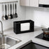 Hilislog Countertop Counter Wooden Paper Towel Dispenser Paper Towel Holder for Bathroom Black Napkin Holder Kitchen