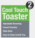 Continental Electric CE-TT011 2 Slice Electric Toaster, White