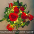 20 6.56ft Fielegen LED Rose Vine Lights with Timer, Artificial Flower Garland String Lights Hanging Rose Fake Plants