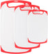 Cutting Board Set, 3 Piece Plastic Kitchen Chopping Boards for Cooking Food Prep with Juice Groove by Classic Cuisine