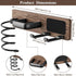 Tindbea 3 in 1 Hair Dryer Holder, Curling Iron Holder, Wall Mount Blow Dryer Organizer Rack for Universal Dryer (Walnut