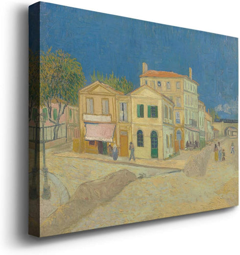 Renditions Gallery The Yellow House by Vincent Van Gogh, Premium Gallery Wrapped Canvas Print Décor, 8x12 in