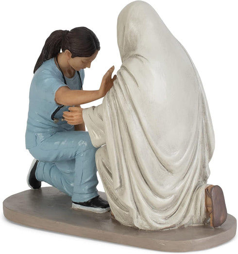 5 6 Dicksons Praying Nurse with Jesus x Resin Decorative Tabletop Figurine