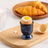Hasense Ceramic Egg Cups for Soft Boiled Eggs, Porcelain Holders for Hard Boiled Eggs, Set of 2 Decorative Kitchen