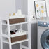 DULLEMELO Toilet Paper Storage Basket, Bathroom Basket for Toilet Paper, Cosmetics, Towels with Rope Handles