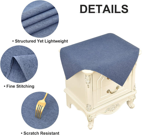 24 24 Inch Wolkemer Farmhouse Faux Linen Square Tablecloth x - Water Resistant Table Cloth Washable Wipeable Table