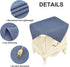 24 24 Inch Wolkemer Farmhouse Faux Linen Square Tablecloth x - Water Resistant Table Cloth Washable Wipeable Table