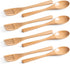 8Pcs Schima Wooden Utensil Set, Reusable Handmade Natural Wooden Cutlery, Eco-Friendly Wooden Spoons and Forks for