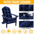 1) FILUXE Adirondack & Rocking Chair Cushion, High Back Patio Cushions - Waterproof Solid Tufted Pillow, Indoor/Outdoor