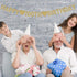 Gold Happy 100th Birthday Banner, Glitter Decorations for 100 Years Old Woman or Man Party Supplies