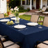 Outdoor(60 84 inch,Navy Softalker Jacquard Rectangle Tablecloth - Geometric Line Damask Table Covers Waterproof Stain