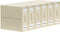 SheetCube 6 Pack Bed Sheet Organizers and Storage, Foldable Linen Closet Organizer with Window and Label, Beige