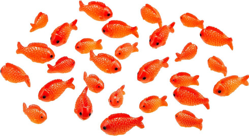 Yookeer Small Resin Red Goldfish Mini Figurines, 36 Pieces for Garden Accessories and DIY Crafts