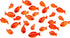 Yookeer Small Resin Red Goldfish Mini Figurines, 36 Pieces for Garden Accessories and DIY Crafts