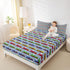 Set 1 Train Bedding Twin,Construction Train Bed Sheets Colorful Cartoon Smoking Steam Engine Fitted Bed Sheet for Kids